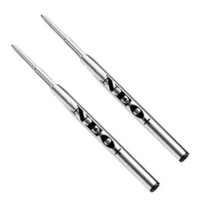 Bild av NEO+ kulspetspennor Påfyllningar kompatibla med Montblanc kulspetspennor. i svart bläck en 1 mm spets kompatibel Biros (2 x bläck)