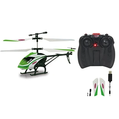 Bild av JAMARA 410063 Helox 3 2 kanal Heli Gyro, ljus Demo IR RC Helikopter, flexibel, robust plastchassi, motorskydd för blockerade rotorblad, snabbväxlande batteri, grön