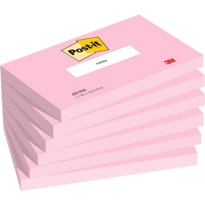 Bild av Post it® Notes rosa 76x127mm 100 blad 6/fp
