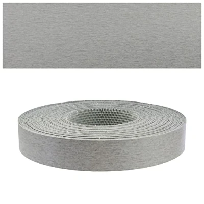 Bild av Mprofi MT® Melamin Kantband Kantlist med Smältlim 22mm x 10m Borstat Stål Självhäftande för Hyllmöbler, Byggskivor, Möbelskivor och Täckning av Kanten på en Standard MDF Skiva