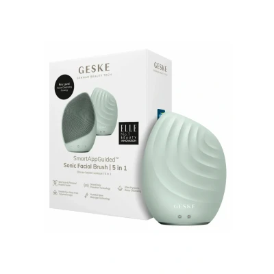 Bild av Geske Sonic Facial Brush 5 IN 1 SMARTAPPGUIDED Ansiktsvård tillbehör, Storlek: One Size, Green