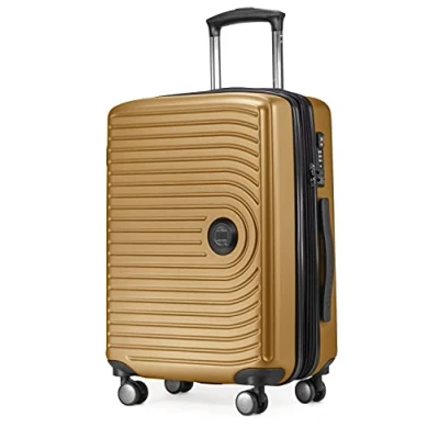 Bild av HAUPTSTADTKOFFER Mitte handbagage 55x40x23, TSA, 4 hjul, resväska, resväska med hårda skal, rullväska, kabinbagage Höstens guld