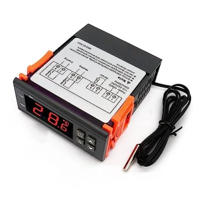 Bild av RUIZHI digital temperaturregulator DC 110220 V, 10 A, termostat med temperaturgivare, sensorsond för akvarium