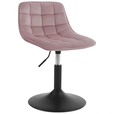 Bild av WOLTU 1 X Justerbar Pall Stol Arbetspall Kontorspall Matsalsstol Sminkpall Kommersiell butik Multifunktion 360 Svängbar Sammet Rosa sits 38 49,5 cm hög