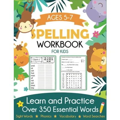 Bild av Spelling Workbook for Kids Ages 5 7: Learn and Practice Over 350 Essential Words Including Sight Phonics Activities