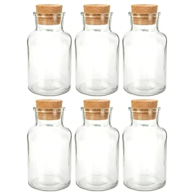 Bild av Schramm® Kryddburkar 150 ml runda 10,3 x 5,8 cm med korkförslutning inkl. etiketter olika antal valbara Förvaringsburkar, Storlek:6 Stück