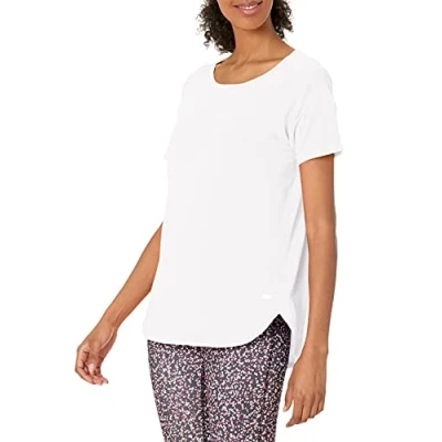Bild av Amazon Essentials Women&#039;s Studio lätt T shirt med rund hals ledig passform (finns i plusstorlek), Vitt, L