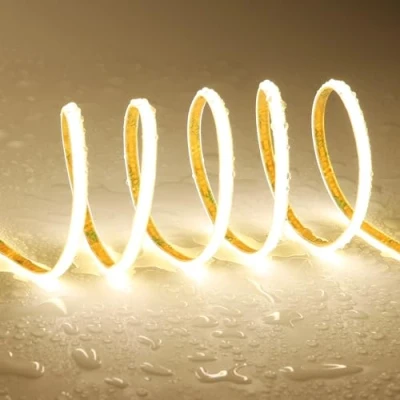 Bild av TOPAI COB LED remsa naturvit 4 000 K vattentät, smal 5 mm bred, ljus 24 V m utomhus, 400 LED/M CRI&gt;93 flexibla lim skärbar för kök sovrum belysning