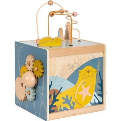Bild av Small Foot Wooden Activity Cube with Motor Skills Spiral Seacoast