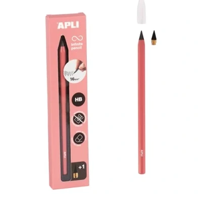 Bild av APLI 19803 Infinitypenna med rosa kropp, bläckfri evig penna utbytesgruva