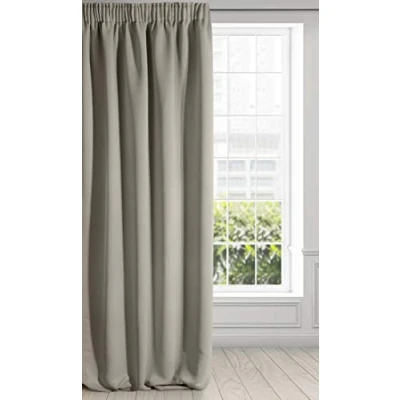 Bild av Eurofirany LOGAN gardin ogenomskinlig, mörkläggningsgardin, satin mörkläggningsgardin med veckband 1 st. Elegant, slät, enfärgad, vardagsrum, sovrum, 135 x 270 cm, cappuccino