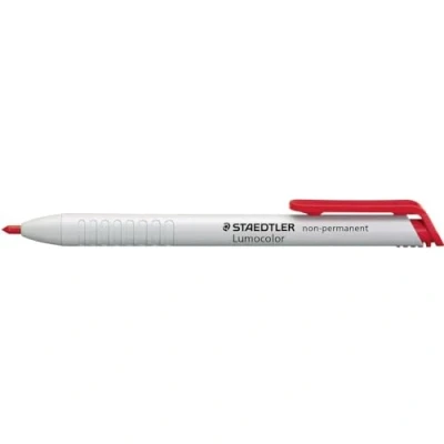Bild av Staedtler 768N Lumocolor non permanent omnichrom Trockenmarker wasserlöslich, 3,0mm, rot, 2 ST