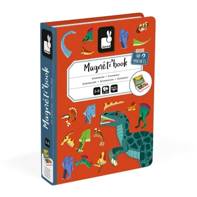 Bild av Janod Magneti&#039;Book Dinosaurs 50 Part Educational Magnetic Game Teaches Fine Motor Skills and Imagination Fsc Certified Suitable for Ages 3 Up, J02590