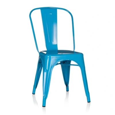 Bild av hjh OFFICE 645024 Besökarstol konferensstol VANTAGGIO COMFORT Bistrostol i robust stål metallic, Kan staplas, Gummifötter gör att det står säkert, användas hemmet och på restauranger