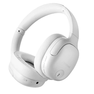 Bild av Intenso O400HA Over Ear hörlurar Hybrid Active brusreducering, upp till 75 timmars drifttid och Bluetooth 5.3, med musikläge, transparent läge snabb laddningstid, vit