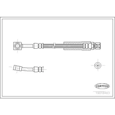 Bild av CORTECO 19018483 Flexible De Frein avant et arrière 320 OPEL: Corsa C 3/5 portes, B Combo Van