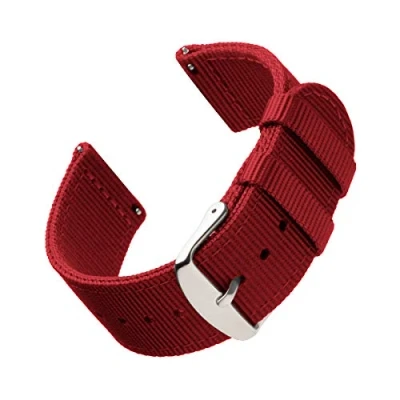 Bild av Archer Watch Straps Klockarmband i Premium Nylon för Herr och Damklockor Smarta Klockor med Snabbkoppling (Röd, 22mm)