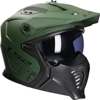 Bild av LS2, motorcycle jet and modular helmet DRIFTER solid mat military green 2206, L