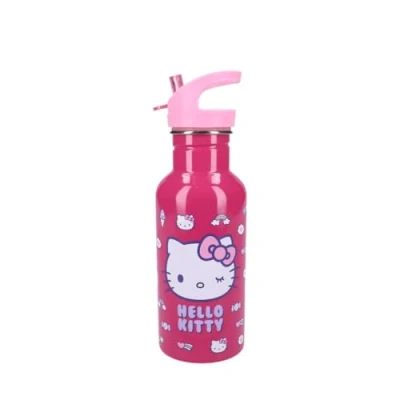 Bild av My sweety pop Hello Kitty vattenflaska för flickor rostfritt stål dagis skola semester måltid 22 cm 500 ml hydrering presentidé flaska (Hello rosa)