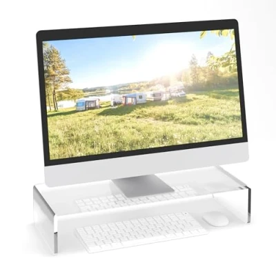 Bild av Relaxdays Akryl monitorstativ, 10 x 50 20 cm