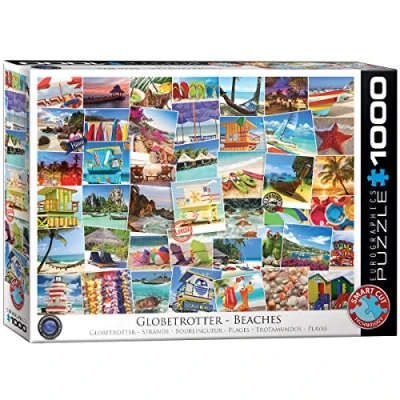 Bild av Eurographics Puzzle Globetrotter Beaches 1000 Teile Pussel för barn, Storlek: One Size, Multi coloured