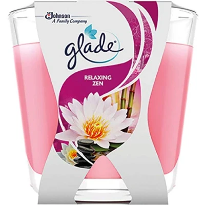 Bild av Glade Décor doftljus i glas, Relaxing Zen (fräsch doft), 6 pack (6 x 70 g)