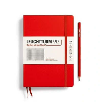 Bild av Notes Medium Leuchtturm1917 w kratke czerwony 312564