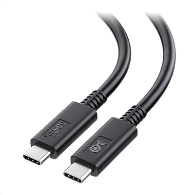 Bild av USB IF certifierad Cable Matters 10 Gbps Gen 2 C till kabel 1 m med 4K video och 100 W strömförsörjning i svart meter