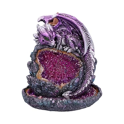 Bild av Nemesis Now kristallint skydd lila drake geod återflöde rökelsebrännare, 14,2 cm