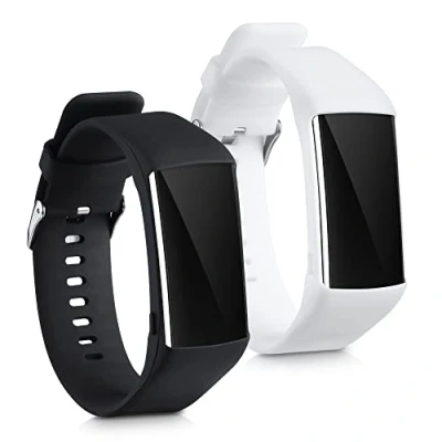 Bild av kwmobile rem kompatibel med Polar A360 / A370 ersättningsarmband i silikon svart, Large, TPU;