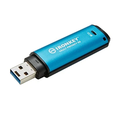 Bild av Kingston IronKey Vault Privacy 50 FIPS 197 certifierad och 256 bitars XTS AES krypterad USB minne för dataskydd IKVP50 8GB