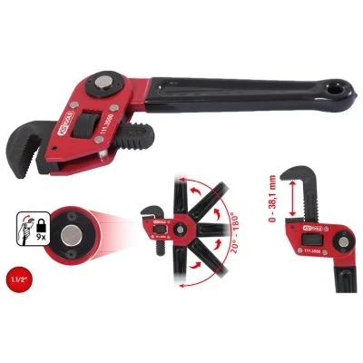 Bild av KS TOOLS 111.3550 Clé serre tube / pince pompe à eau 38,1 250 Acier de molybdène chrom