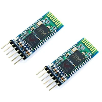 Bild av 2 st HC 05 integrerad Bluetooth modul trådlös seriell port HC05 RF sändare 6 stift master slave förlängare platta för Arduino och äkta