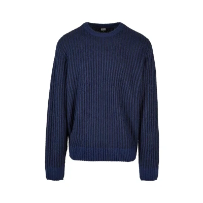 Bild av Urban Classics Sweatshirt för män, överdimensionerad tvåfärgad tröja, mörkblå/midnattsmarin, S, Mörkblå/midnattmarinblå, S