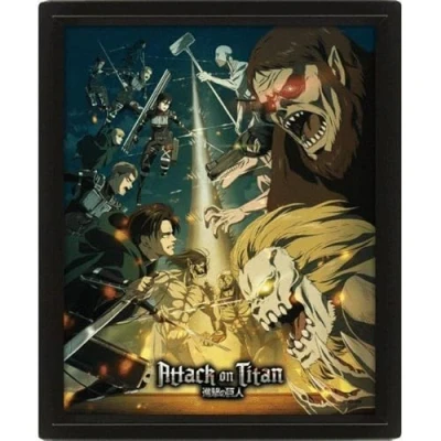 Bild av Pyramid Attack on Titan (Season 4) Framed 3D Lenticular Print Bild