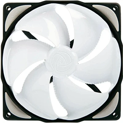 Bild av Blacknoise eLoop B12 3 Chassi fläkt 120mm Svart med vita vingar 27 dBA