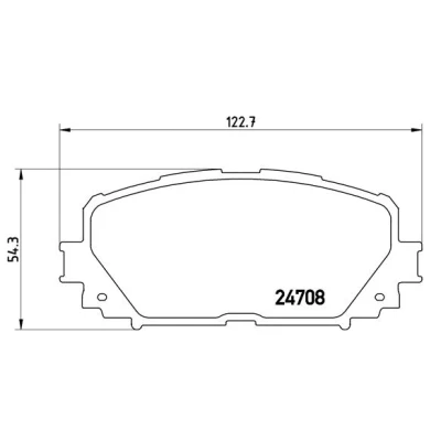 Bild av BREMBO P 83 101 Jeu de plaquettes frein contact signal d&#039;usure exclu sans accessoires TOYOTA: Yaris III 3/5 portes, II Verso S
