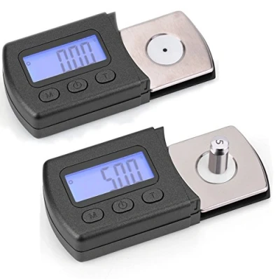 Bild av Digital skivspelare Stylus Force Gauge, LCD Cartridge Tracking Gauge 0,01 g med 5 kalibreringsvikt