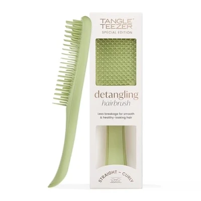 Bild av Tangle Teezer Ultimate Detangler hårborste, för vått och torrt hår, utredningsborste alla hårtyper, tvåskiktade tänder minskar brott eliminerar knutar, olivgrön, matt finish