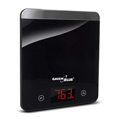 Bild av Green Blue GB171 digital köksvåg med LED display våg upp till 5 kg min 1 g tarafunktion (svart)