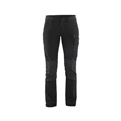 Bild av SERVICEBYXA 7122 1645 4 VÄGS STRETCH DAM SVART/RÖD D19 Beijerbygg Byggmaterial