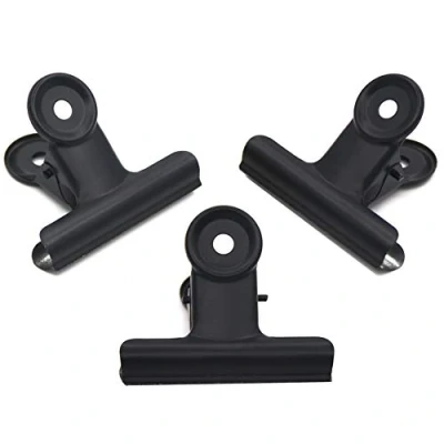 Bild av Svarta metallkulklämmor, coideal 20 pack 5 cm stora gångjärnspärm pappersklämmor för matpåsar, bilder foton, konsthantverk, hemmakontor (51 mm)