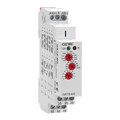 Bild av GEYA Multifunktionstidsrelä 16A 10 AC/DC12V 240V funktionsalternativ 2 kontaktstyrrelä (GRT8 M2,AC/DC12V 240V)