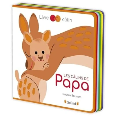 Bild av Les câlins de Papa Livre tout carton avec la feutrine à toucher À partir 6 mois: câlin