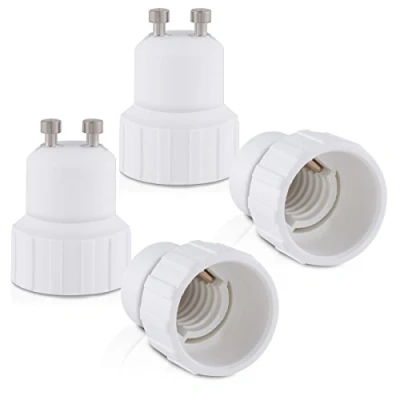 Bild av kwmobile 4x lampadapteromvandlare GU10 uttag till E14 lampbas för LED , halogen energibesparande lampor