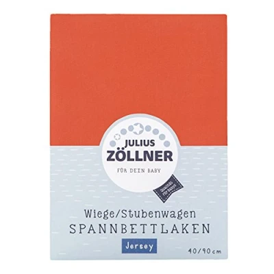 Bild av Julius Zöllner Jersey spännlakan för vägar 90 x 40 cm och barnvagn, 100% bomull, Standard 100 av OEKO TEX, korall