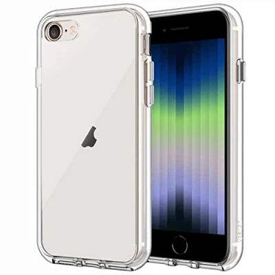 Bild av JETech Skal för iPhone SE 2022/2020 (3/2 Generationen), 4,7 Tum, Anti Gulning Stötsäkert Stötfångarhölje, Rep Klar Baksida (Klar)