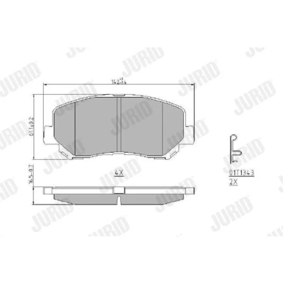 Bild av JURID 573619J Jeu de plaquettes frein avec indicateur d&#039;usure sans accessoires MAZDA: CX 5 II, I