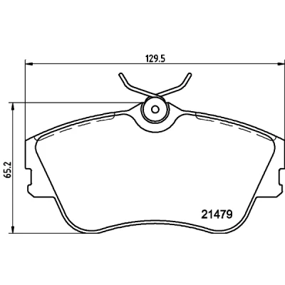 Bild av HELLA 8DB 355 018 071 Jeu de plaquettes frein non préparé pour indicateur d&#039;usure avec vis d&#039;étrier VOLKSWAGEN: TRANSPORTER 4 Bus