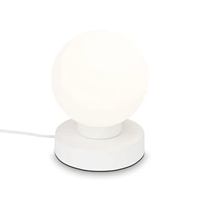 Bild av BRILONER sänglampa med kabelbrytare, opalglas, E14 sockel max. 25 watt, bord, lampa, skrivbord, kontor, lä säng, lä, 12,6 x 15,7 cm, vit
